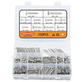 M4 Wood Screws Assortment Fasteners Kit 530Pcs,304 Stainless Steel Self-Tapping Screws,Phillips Drive Sheet Metal Screws Set,Countersunk Flat Head Assorted Screws,Self Tapping Screws for Metal - size: M4, style: Flat Head (Stainless Steel)