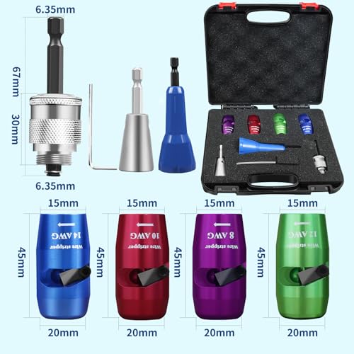 BURMONG Wire Twister & Stripper Tool for Drill – 8/10/12/14 AWG, 2026 Upgraded Electrician Wire Stripping and Twisting Tool, Improve Work Efficiency 30 Times