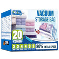 Vacuum Storage Bags, Space Saver Vacuum Seal Storage Bags 20-Pack Sealer Bags for Clothes, Clothing, Bedding, Comforter, Blanket (20C) - size: 20-COMBO
