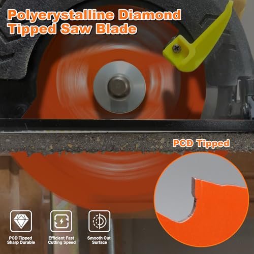 2Pack 6-1/2 Inch 4T PCD Tipped Hardie Blade Fiber Cement Circular Saw Blade - size: 6-1/2" 4T (2 Pack)