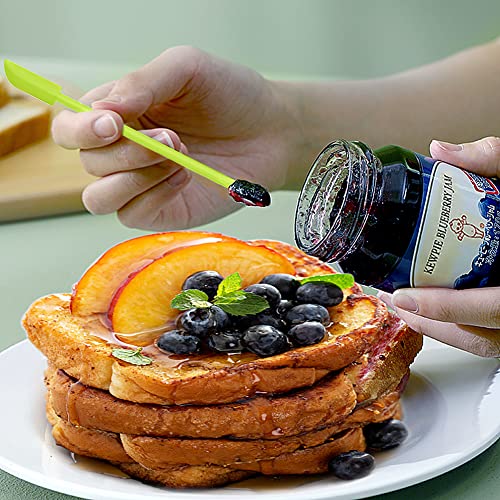 Silicone Spatula Set 6Pcs, Mini Jar Scraper for Makeup & Food - color: Color #3