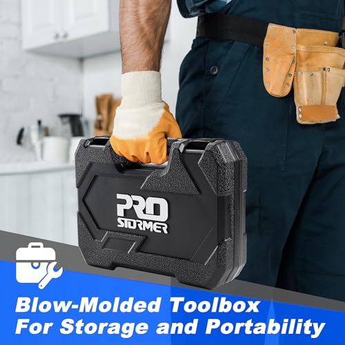 Prostormer 93-Piece Tool Kit, Small Starter Tool Set, Blue - color: Blue