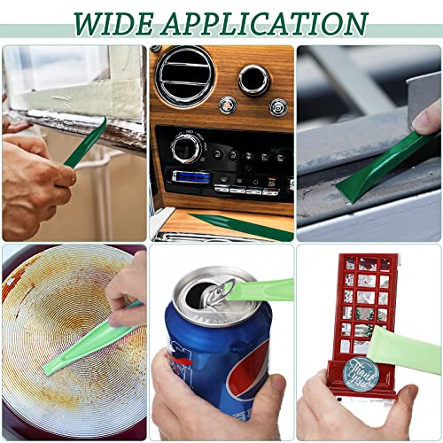 Honoson 6 Pcs Non-scratch Plastic Scraper Cleaning Tool, Green Color - color: Green Color