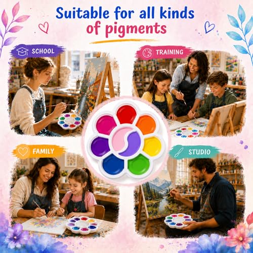 Paint Trays Bulk 50 Pcs White Disposable Petal Palettes