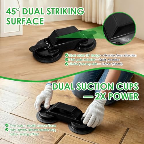 Floor Gap Fixer Tool Vinyl Planking Tools Laminate Floor Repair Kit - color: Black