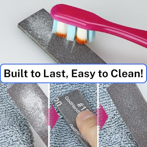 GodHand Kamiyasu Sanding Sponge 2mm Assortment Set 120-10000 Grit, Wet Dry Sanding Pads Coarse Medium Fine Waterproof Washable Reusable Pack for Plastic Models 15 Pieces
