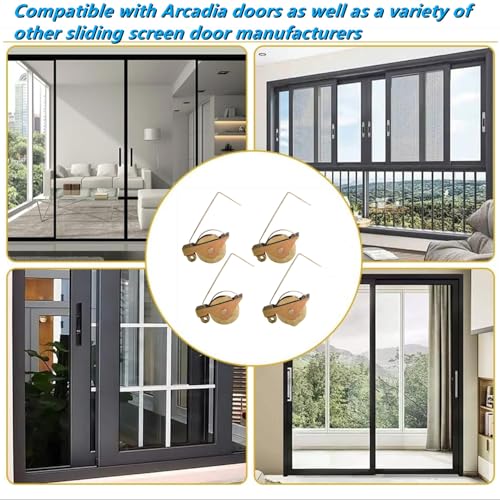4-Pack Sliding Screen Door Rollers Compatible with KDEX20 Series