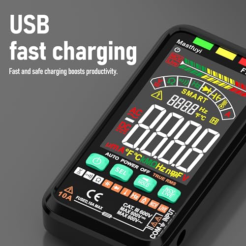 6000 Counts TRMS Digital Multimeter,Rechargeable Electrical Tester