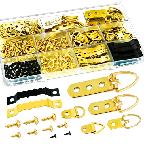 Picture Hanging Kit ,353PCS Picture Hangers Heavy Duty Picture Hanging Hooks with Screws,Sawtooth Hardware for Frames Painting, Art, Photo Mounting
