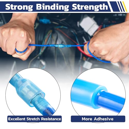 haisstronica 160PCS Heat Shrink Spade Connectors, 22-10 AWG, Male/Female - size: AWG 22-10, style: Male&Female Kit 160PCS