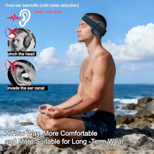 Comfort Over-Ear Sleep Ear Muffs - Passive Noise Reduction, Non-Clamping, Adjustable for Bedtime & Midday Naps - color: A02