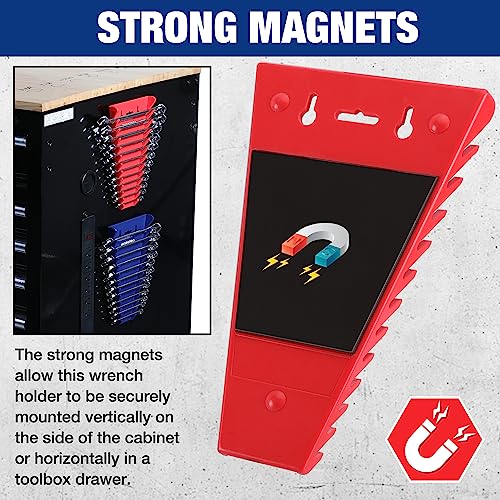 WORKPRO 2-Pack Magnetic Wrench Organizer, 12-Piece Wrench Holder Set - style: Magnetic Wrench Organizer(2PC)
