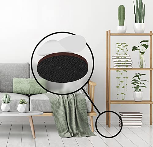 Slipstick GorillaPads Non Slip Furniture Pads/Gripper Feet Floor Protectors (Set of 16) Premium 2 Inch Round Self Adhesive Rubber Stoppers for Furniture Legs - size: 2" Round x 16