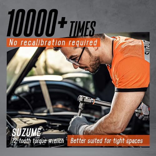 SUZUME Torque Wrench 1/2 Drive (10-170 Ft. Lb/ 14-231 N.m) Loud Click - size: 1/2"