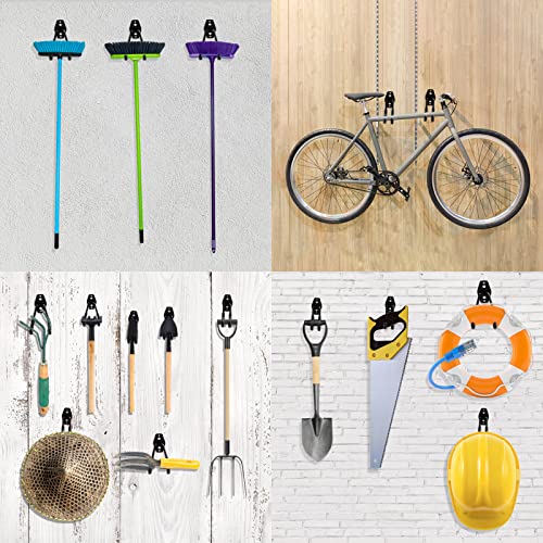 HUPBIPY 12 Pack Garage Hooks Heavy Duty, Wall Mount Ladder Hooks - color: 12 Pack Yellow