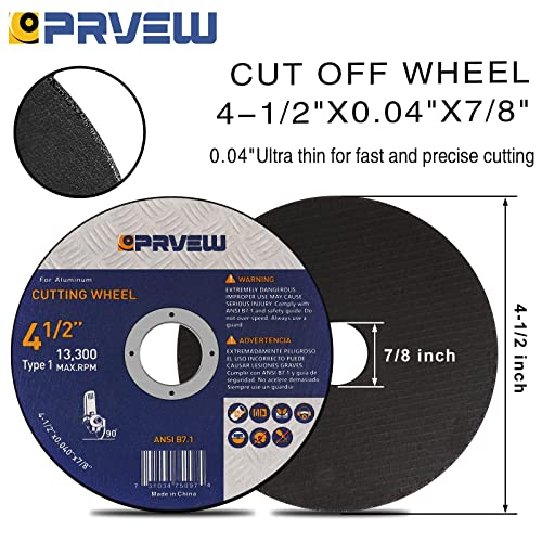 4.5 Inch Cut Off Wheels for Aluminum&Other Soft Metals 50-Pack - style: 4.5"x0.04"x7/8"(50-PK)