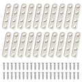 20Pcs Flat Straight Brace 76x16mm(3" x 5/8") for Wood Furniture Repair - size: 76mm (20Pcs)