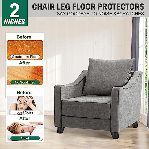 FoDau770 Rubber Wood Legs 2", Slant Taper, 5/16"-18 Thread, Black, 4pcs | Wood Couch legs - Mid Century Sofa Legs - Furniture legs Replacement for Cabinet Dresser Chair Ottoman - color: Black, size: 2 Inch - Slanted (80°)