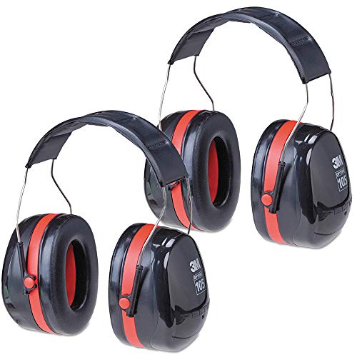 3M PELTOR Hearing Protection Optime 105 Earmuffs, E-A-Rfit Compatible, Assembly, Sanding, Grinding - size: One Size, style: 2 Pack Oth