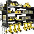 Power Tool Organizer Wall Mount, 4 Tier Heavy Duty Tool Storage Rack