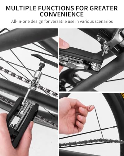 ROCKBROS 12-in-1 Bike Multitools - Portable Compact Bicycle Multitool Cycling Tool Kit With Allen Wrench, Screwdriver,Chain Breaker-1 Pack - style: 12 in 1 Tools-1 Pack