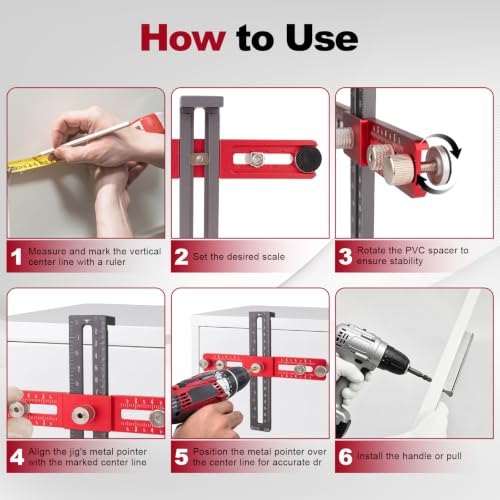Cabinet Hardware Jig Template Tool for Handles Pulls and Drawers