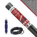 Saint-Gobain ADFORS Charcoal Extra Strength Screen Repair Kit for Window & Door, 36 inches x 84 inches - DIY Window & Door Repair, Durable, Screen Replacement, Comes with Spline Tool & Spline