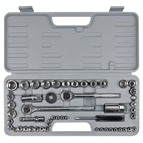 Performance Tool W1172 SAE/Metric 52-Piece Socket Set (1/4-Inch, 3/8-Inch & 1/2-Inch Drive) - size: 52-Piece (Pack of 1), style: Socket Set