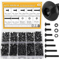 365 Pieces M4 Screws Nuts Washers Set Black, Sutemribor M4 x 6/8/10/12/16/20/25mm Button Head Socket Cap Screws Nuts Washers Assortment Kit, 10.9 Grade Alloy Steel, Fully Threaded - size: M4 x 6/8/10/12/16/20/25mm, style: Button Head