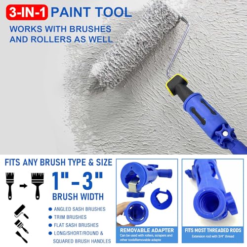 Multi-Angle Paint Brush Extender for High Ceiling