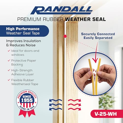 White EPDM D Profile Weather Stripping Door Seal, Self-Adhesive Door Weather Stripping & Window Seal Strip, 5/16" Wide x 1/4" Thick x 17' Long - color: White