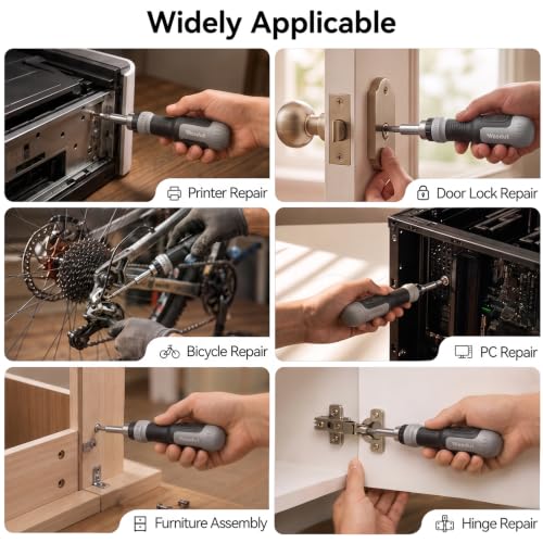 Wesdut 13in1 Multi Ratchet Screwdriver Set Tool All in One, [Built to Last]