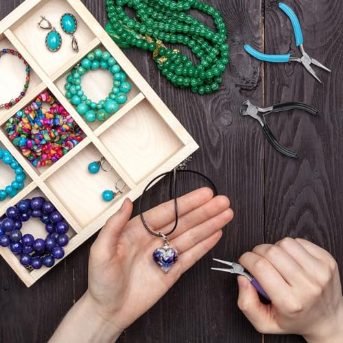5 Pcs Jewelry Making Pliers Tools, Needle/Round/Chain/Bent/Zipper Pliers - style: 5pcs-Mixed Color