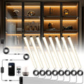 Black Shelf Lights, LED Bookcase Lighting Compatible with Alexa, WiFi Dimmable 2700K Under Shelf Lighting for Bookshelf, Display Case, Cabinets with App, Remote, Memory Function (8Pack 12In) - size: 8Pack 12In