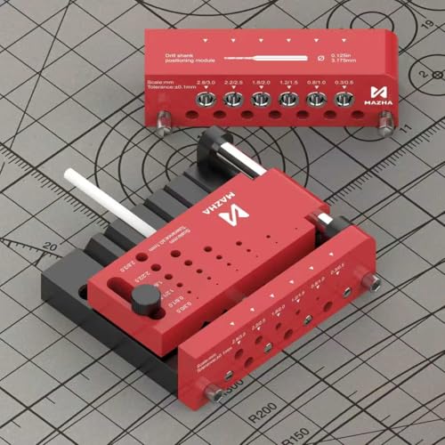 Round Rod Center Locator and Drill Shank Positioning Module Drill Guide Jig Punching Hole Locator Drilling Tool for Model Building Tool, Figure DIY Modification,Crafts (Art Deco Set)