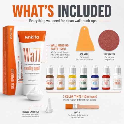 Spackle Wall Repair Kit(Color Match), Drywall Repair Filler for Wall Hole