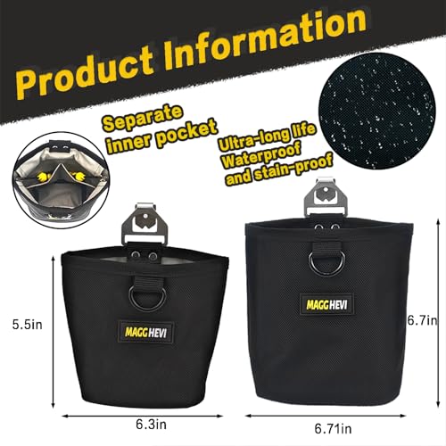 [MAGG HEVI] Nail & Screw Pouch with Belt Clip, Tools Organizer Pouch Bag with Snap Spring Closure for Men, Electrician, Carpenter, HVAC Tech, Technician, Handy Man, Plumber and Contractor