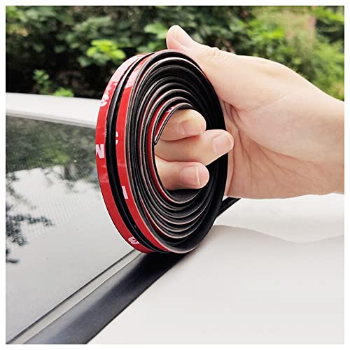 Cuttable T-Car Sunroof Cover Seal Rubber Trim,Dust Proof&Weather Stripping for Windshield,Tailgate Adhesive Rubber Seal Strip (14mm×23Ft) - color: 14mm×23Ft