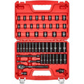 VEVOR 3/8" Drive Impact Socket Set, 50-Piece, Deep & Shallow Kit - size: 3/8" 50PCS