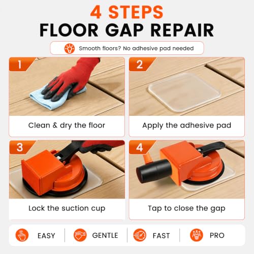 Floor Gap Fixer Tool 90° Suction Cup Laminate Flooring Repair Kit