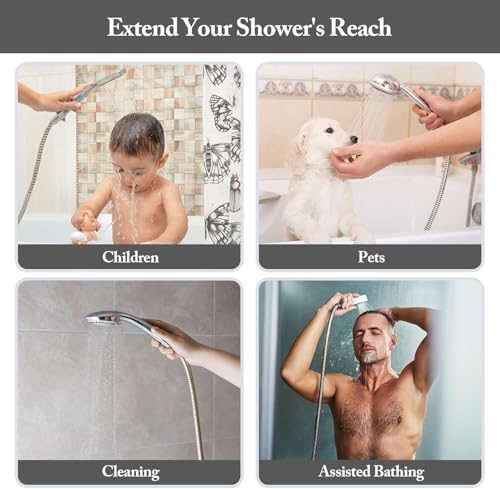 69 Inch Shower Hose Replacement, Stainless Steel, Brushed Nickel - color: 69''-Brushed Nickel