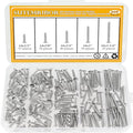 205 Pieces #4 x 1/2" 5/8" 3/4" 1" 1-1/4" Wood Screws Set, Phillips Countersunk Head #4 Self-Tapping Screws Assortment Kit, 304 Stainless Steel - size: #4, style: Phillips Countersunk Head
