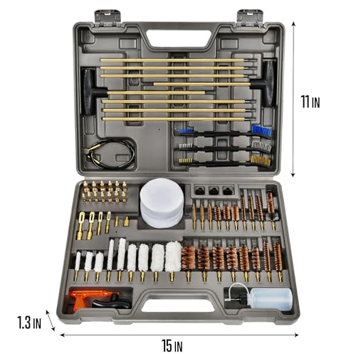 GLORYFIRE Elite Universal Gun Cleaning Kit with Reinforced Rods - size: 58PCS