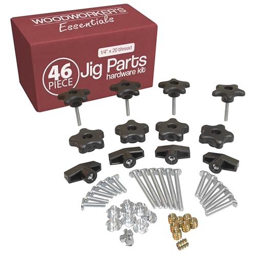 46 Piece T Track Bolts and Knobs Kit 1/4-20