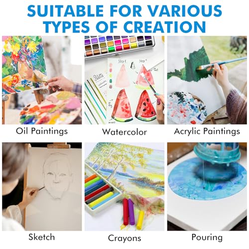 Gotideal Canvas for Painting, 4x4,4x6, 5x7, 8x10,9x12, 11x14 Set of 14 - color: White, size: Multi Pack-14 Pcs