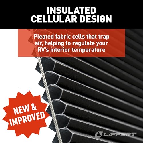 Lippert Thin Shade EcoCell Snap-On RV Window Shade for Prepped Entry Doors with Sun-Blocking Protection, Easy Sliding Operation, Quick Installation - 2025009147