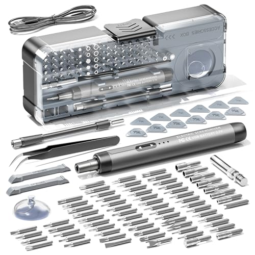 ANVANNA 88-IN-1 Mini Electric Screwdriver Set is a comprehensive electric precision tool kit designed for electronics repair and DIY projects. - style: Pro Grey