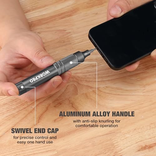 WORKPRO 24 in 1 Multi Bit Mini Screwdriver Set Magnetic, Grey - color: Dark Grey