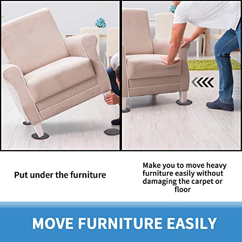 Furniture Sliders for Carpet, 8 PCS 5" Furniture Moving Pads - size: Brown
