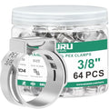 OURU 64PCS 3/8 Pex Crimp Rings, 304 Stainless Steel Pex Fittings - size: 3/8" × 64PCS